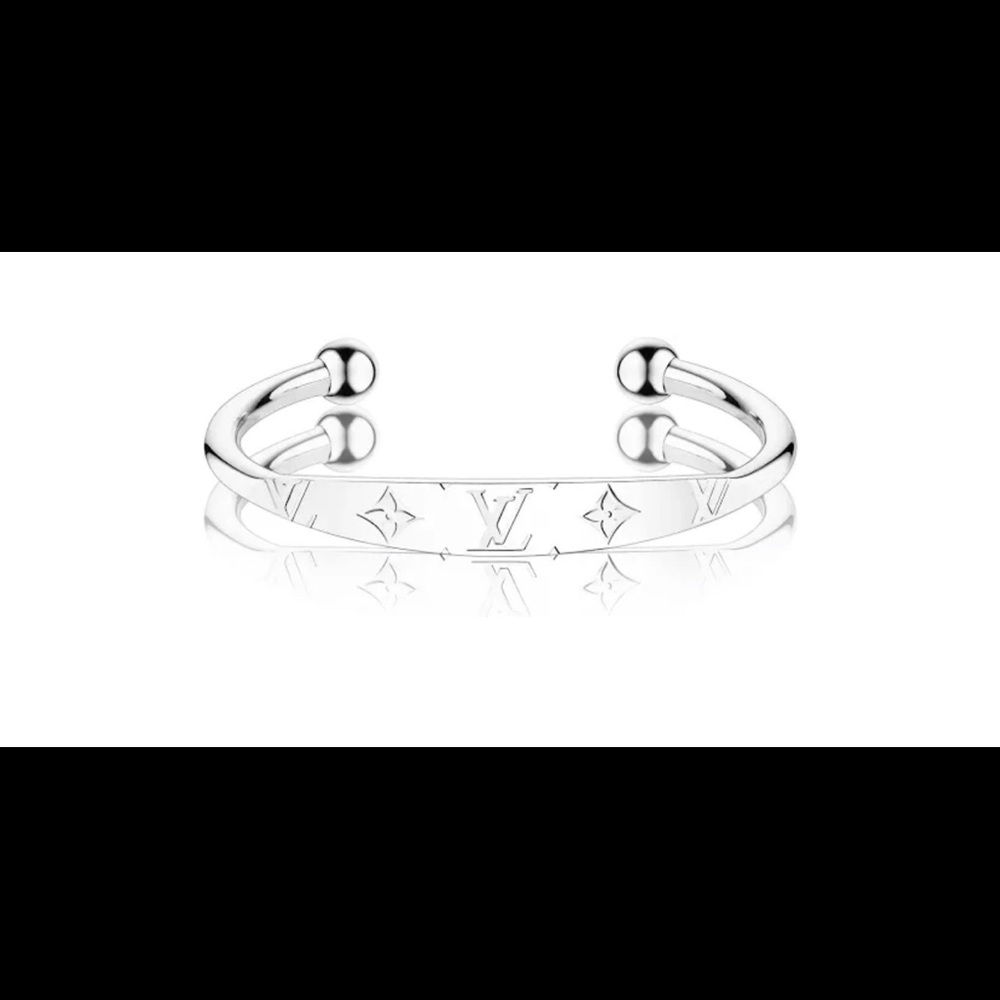Louis Vuitton Monogram Bracelet in Silver, Men's